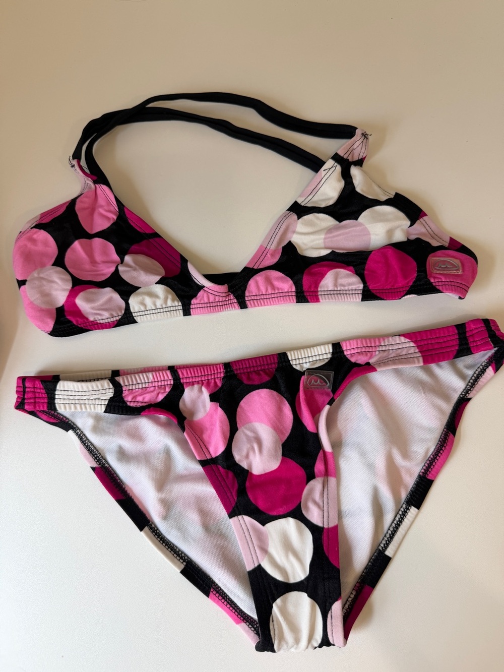 Women’s Pink Polka Dot Bikini 3-piece Set